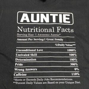 "Auntie" Ladies Medium NOS Black T-Shirt
